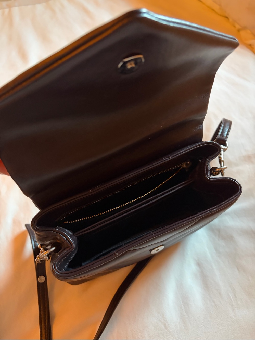 Yves Saint Laurent Burgundy Leather Loulou Bag with silver YSL Logo - Picture 12 of 12